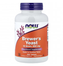 Пивні дріжджі, Brewer's Yeast, Now Foods, 650 мг, 200 таблеток