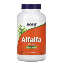 Люцерна, Alfalfa, Now Foods, 650 мг, 500 таблеток