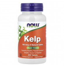 Ламінарія, Kelp, Now Foods, 150 мкг, 200 таблеток