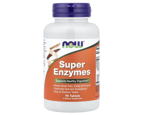 Ензими, Super Enzymes, Now Foods, 90 таблеток