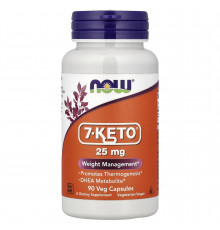 7 кето Дегідроепіандростерон, 7-KETO, NOW Foods, 90 вегетаріанських капсул (25 мг на капсулу)