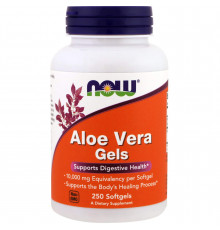 Алое вера, Aloe Vera Gels, Now Foods, 250 капсул