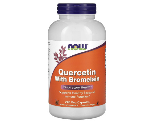 Кверцетин і бромелайн, Quercetin Bromelain, Now Foods, 240 вегетаріанських капсул
