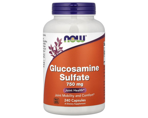 Глюкозамін сульфат, Glucosamine Sulfate, Now Foods, 240 капсул (0,75 г на капсулу)