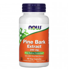 Екстракт соснової кори, Pine Bark, NOW Foods, 240 мг, 90 вегетаріанських капсул