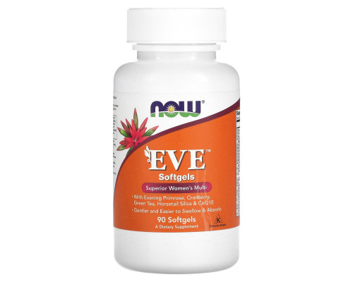 Вітаміни для жінок, EVE Women's Multi, Now Foods, чудовий комплекс, 90 м'яких капсул