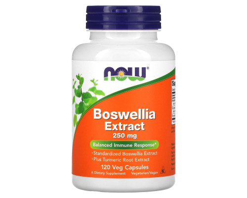 Босвелія (Boswellia), Now Foods, екстракт, 250 мг, 120 рослинних капсул