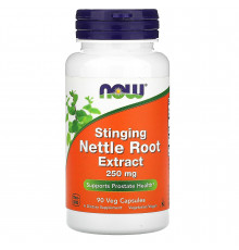 Корінь кропиви, Nettle Root, Now Foods, екстракт, 250 мг, 90 вегетаріанських капсул