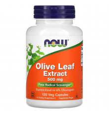 Листя оливи, Olive Leaf, NOW Foods, екстракт, 500 мг, 120 вегетаріанських капсул