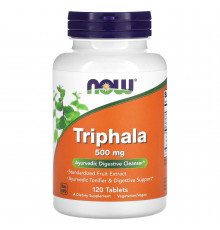 Трифала, Triphala, Now Foods, 500 мг, 120 таблеток