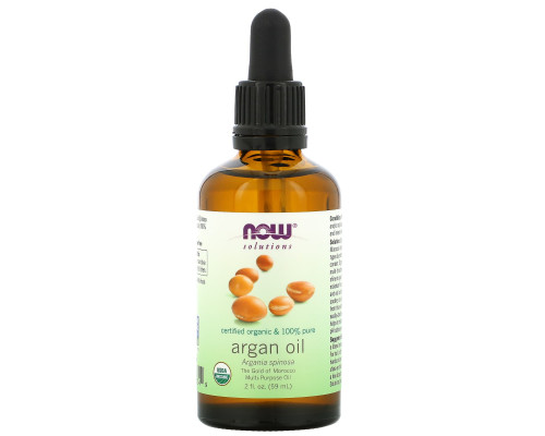 Арганова олія, Argan Oil, Now Foods, Solutions, органічна, сертифікована, 59 мл
