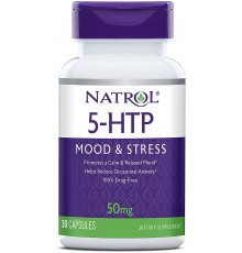5-гідрокситриптофан, 5-HTP, Natrol, 50 мг, 30 капсул