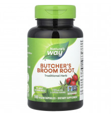 Іглиця шипувата, Butcher's Broom, Nature's Way, корінь, 720 мг, 100 веганських капсул (360 мг на капсулу)