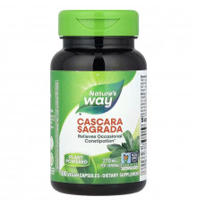 Каскара саграда, Cascara Sagrada, Nature's Way, 350 мг, 100 капсул