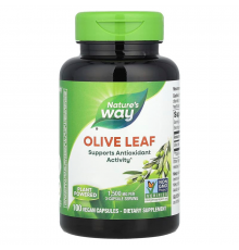 Листя оливи, Olive Leaf, Nature's Way, 1500 мг, 100 веганських капсул (500 мг у капсулі)
