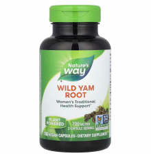 Дикий ямс, Wild Yam, Nature's Way, корінь, 700 мг, 180 веганських капсул (350 мг в капсулі)