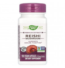 Гриб рейші лікувальний, Reishi, Nature's Way, стандартизований, 376 мг, 100 капсул