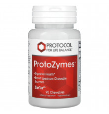 Травні ферменти широкого спектру, ProtoZymes, Protocol for Life Balance, 90 жувальних таблеток