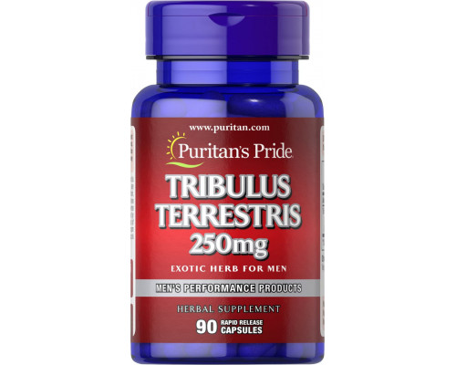 Трибулус терестріс (якірці сланкі), Tribulus Terrestris, Puritan's Pride, 250 мг, 90 капсул