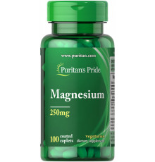 Магній, Magnesium, Puritan's Pride, 250 мг, 100 капсул