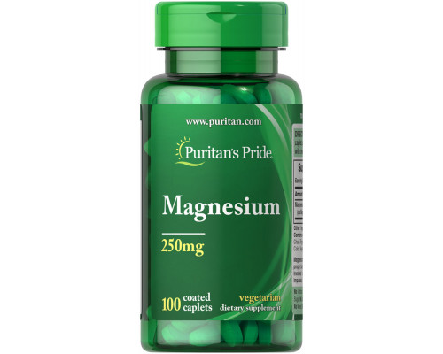 Магній, Magnesium, Puritan's Pride, 250 мг, 100 капсул
