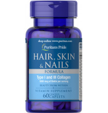 Формула для волосся, шкіри, нігтів, Hair Skin Nails Formula, Puritan's Pride, 60 каплет