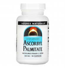Аскорбіл пальмітат, Ascorbyl Palmitate, Source Naturals, 500 мг, 90 капсул
