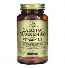 Кальцій і магній з вітаміном D3, Calcium Magnesium D3, Solgar, 150 таблеток