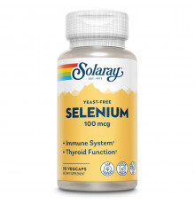 Селен без дріжджів, Selenium, Solaray, 100 мкг, 90 вегетаріанських капсул