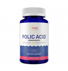 Фолієва кислота, Folic Acid Powerfull, Sunny Caps, 400 мкг, 100 капсул