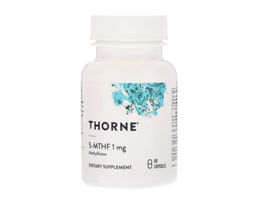 Метилфолат, 5-MTHF, Thorne, 1 мг, 60 капсул