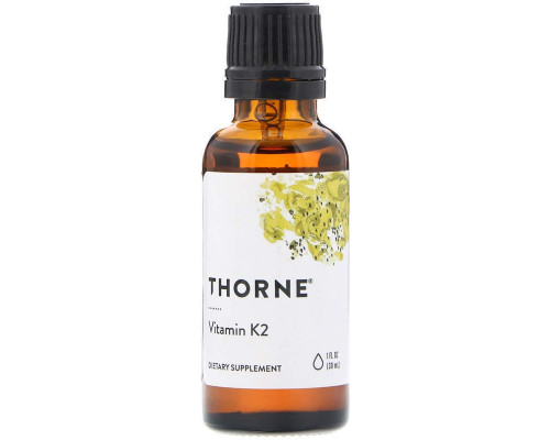 Вітамін К2 (Vitamin K2), Thorne, рідкий, 30 мл