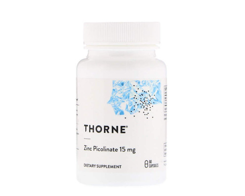 Піколінат цинку, Zinc Picolinate, Thorne, 15 мг, 60 капсул