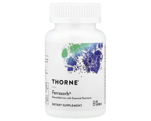 Будівельна формула крові, Ferrasorb, Thorne, 60 капсул