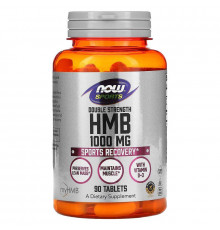 Гідроксиметилбутират ГМБ, HMB, Now Foods, подвійна сила, 1000 мг, 90 таблеток