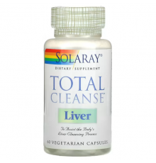 Чистка печінки, Total Cleanse Liver, Solaray, 60 капсул