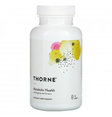 Підтримка метаболізму, Metabolic Health, Thorne, з бергамотом та куркумою, 120 капсул