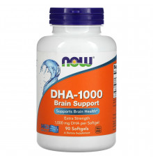 ДГК для покращення роботи мозку, DHA-1000, Now Foods, 1000 мг, 90 гелевих капсул