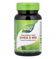ДГЕА, Youthful You™, DHEA, Nature's Way, 5 мг, 60 веганських капсул
