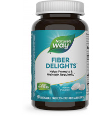 Клітковина, Fiber Delights, Nature's Way, зі смаком ванілі, 60 жувальних таблеток