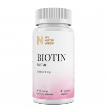 Біотин, Biotin, My Nutri Week, 5000 мкг, 100 капсул