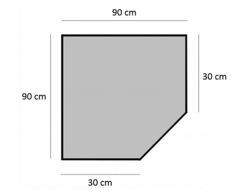 Металевий кутовий стелаж 180x30x90 5 полиць (сірий)