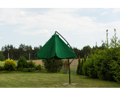 Садова розкладна парасоля Funfit Garden (діаметр - 3 метри) з боковою стійкою, Зелена