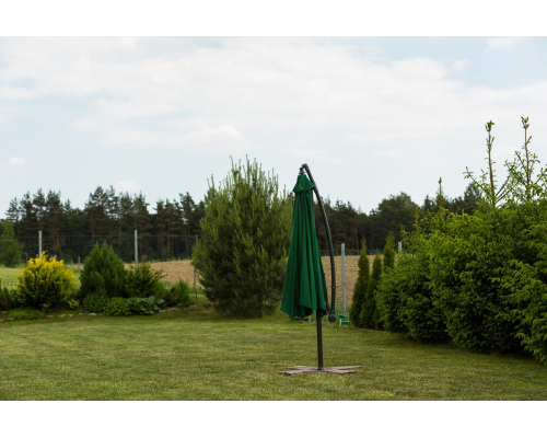 Садова розкладна парасоля Funfit Garden (діаметр - 3 метри) з боковою стійкою, Зелена