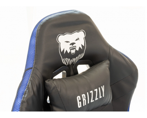 Геймерське крісло Grizzly з RGB LED підсвіткою (12 режимів), Чорний