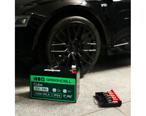 Акумулятор Green Cell AGM VRLA 12V 120Ah IP54 не потребує облуговування (термін служби - 5 років)