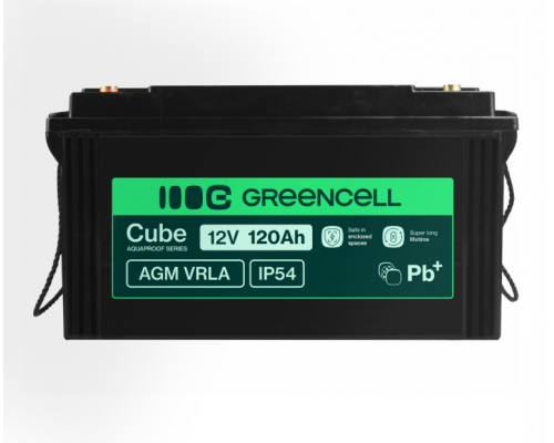Акумулятор Green Cell AGM VRLA 12 V 120 Ah IP54 для фотоелектричних систем, яхт, човнів, сонячних панелей