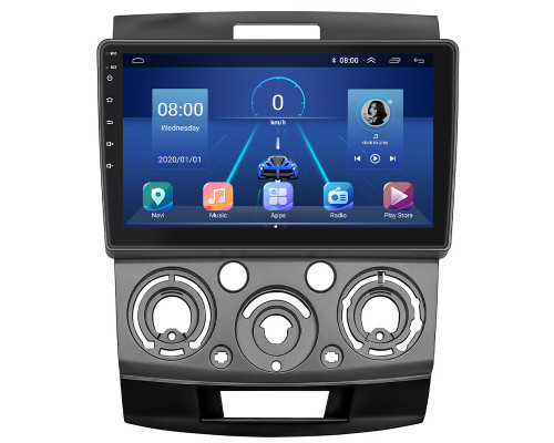 Штатная магнитола Lesko для Ford Everest II 2006-2009 экран 9" 4/64Gb 4G Wi-Fi GPS Top