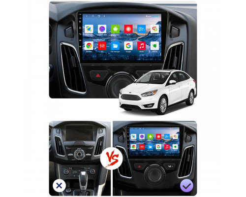 Штатная магнитола Lesko для Ford Focus III 2011-2015 экран 9" 2/32Gb Wi-Fi GPS Base