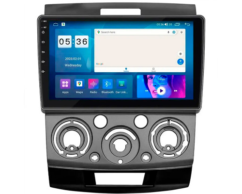 Штатная магнитола Lesko для Ford Ranger II Рестайлинг 2009-2011 экран 9" 4/64Gb CarPlay 4G Wi-Fi GPS Prime